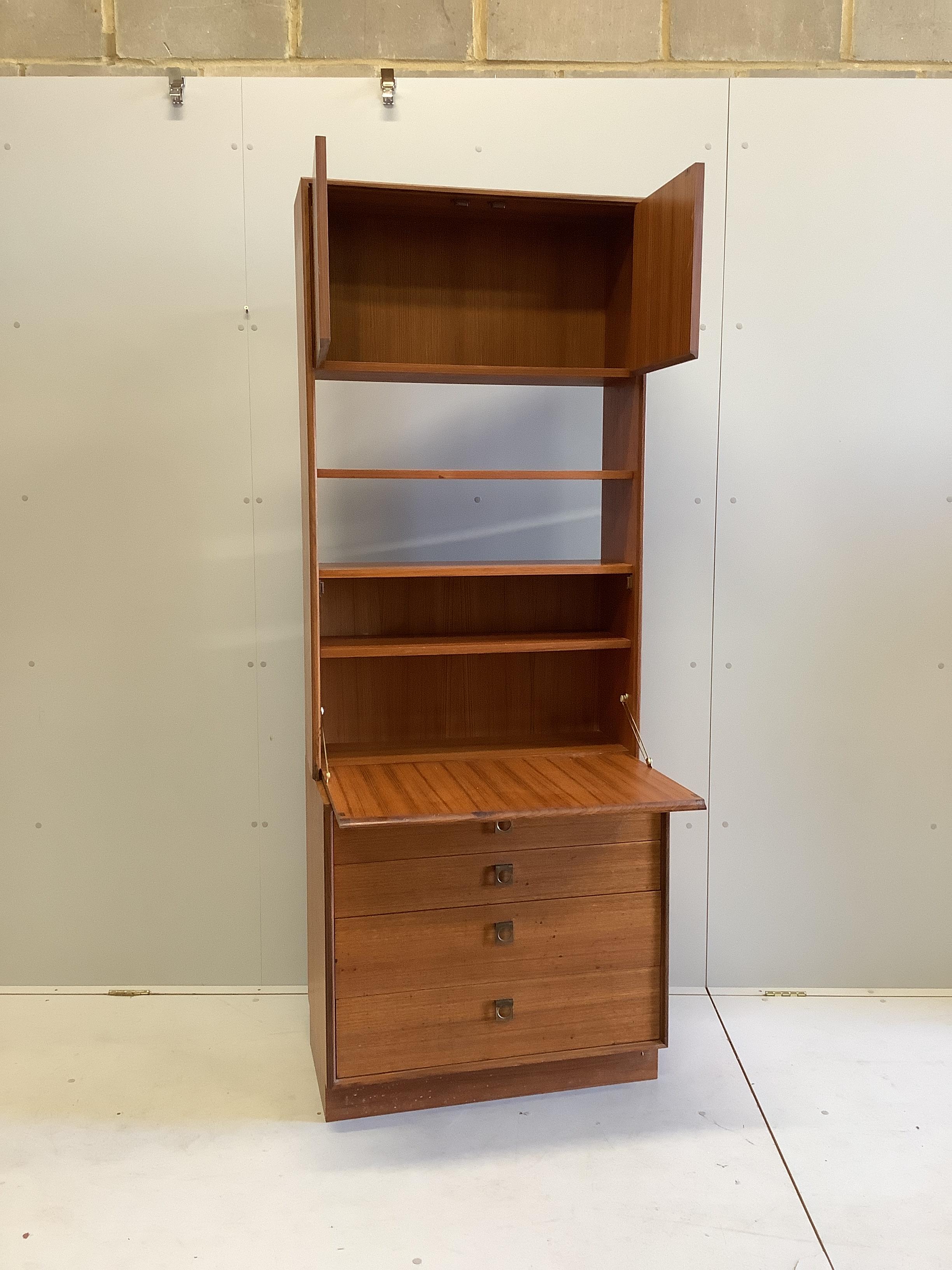 A G-Plan teak unit, width 76cm, depth 46cm, height 199cm